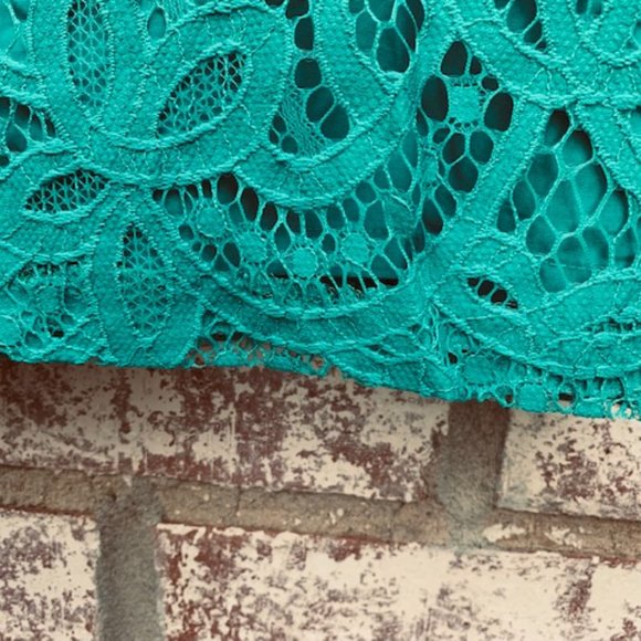 LOFT Teal Pencil Skirt Size 10 - Picture 4 of 10